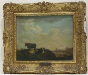 Cattle And Figure In Landscape Cattle And Figure In Landscape