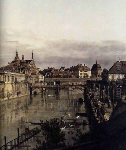 The Moat of the Zwinger in Dresden (detail) 1749-53 - view 1
