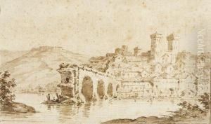Avignon, Le Pont Saint-benezet by Herman Van Swanevelt
