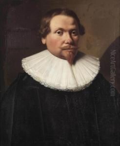 Portrait Of Jacob Josiasz. Wybo by Jan Van Teylingen