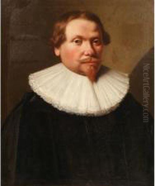 Portrait Of A Gentleman Wearing Awhite Lace Collar - view 1