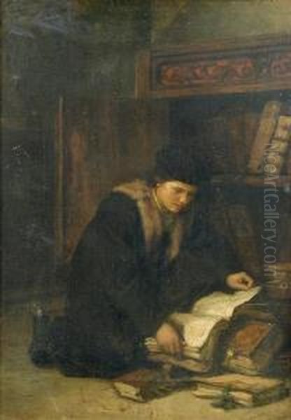 Portrait Of A Scholar In His Library - view 1