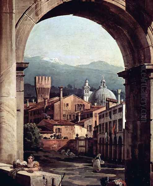 Capriccio Romano, and gate tower, detail - view 1