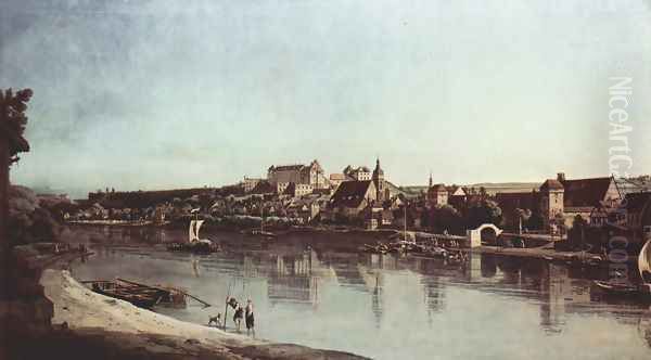 View from Pirna, Pirna of Kopitz, with Fortress Sonnenstein - view 1