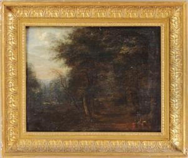 Travellers In A Wooded Landscape - view 1