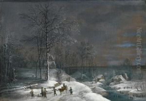 Winterlandschaft Mitfiguren Winterlandschaft Mitfiguren