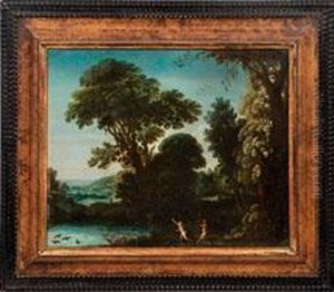 Arkadische Landschaft Mit Pan Und Syrinx