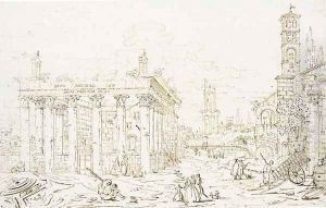 Roman Forum, with the Temple of Antoninus and Faustina