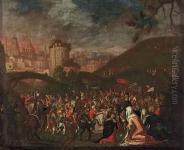 Christus, Das Kreuz Tragend Mit Den Drei Marien - view 1