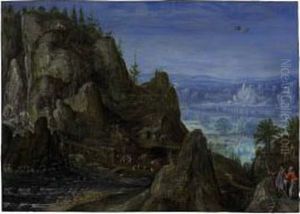 An Extensive Rocky Landscape With Travellers