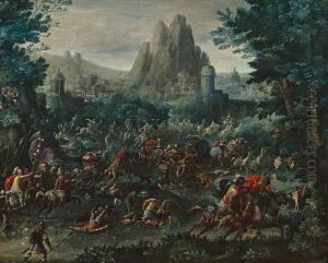 Battle Scene With A Mountainous Landscapebeyond
