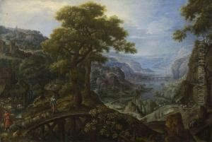 Flusslandschaft Mit Schafherde Und Flucht Nach Agypten