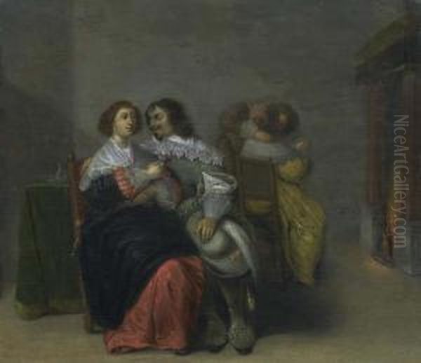 Interior With Two Couples. - view 1