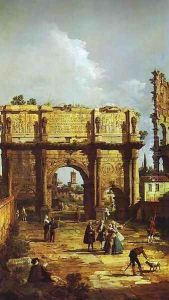 Rome, the Arch of Constantine by Bernardo Bellotto