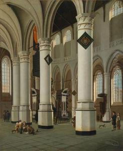 Das Innere Der Nieuwe Kerk Indelft Mit Dem Grabmal Wilhelm Des Schweigers Von Oranien - view 1