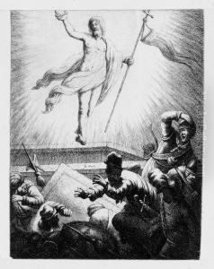 Die Kreuzigung; Die Auferstehung by Jan Georg van Vliet