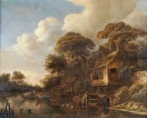 Paysage Au Moulin A Eau by Michiel van Vries