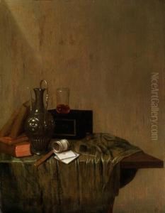 Stilleben Mit Silberkanne by Gerrit Van Vucht