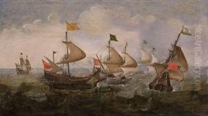Seeschlacht by Cornelis Claesz van Wieringen