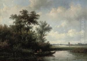 Fishing In A Polder Landscape