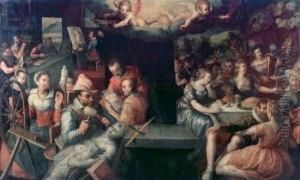 Le Couronnement Des Arts Et Du Travail Et La Punition Des Plairs Temporels.