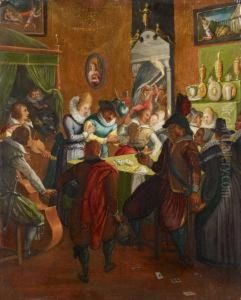 Nachtliche Gesellschaft In Einer Taverne