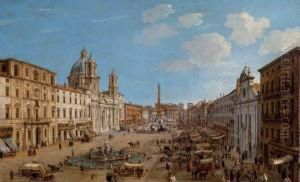 Wittel, Called Vanvitelli The Piazza Navona, Rome by (circle of) Wittel, Gaspar van (Vanvitelli)