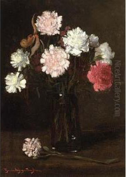 Pink And White Carnations - view 1