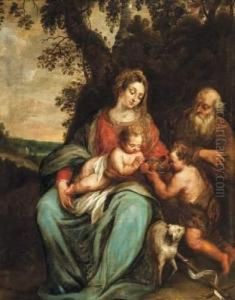 La Sainte Famille Avec Le Jeune Saint Jean Baptiste by Jan Thomas Van Yperen