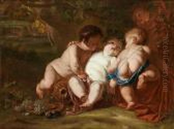 The Infant Bacchus With Putti - view 1