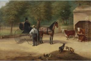 Erastus Corning Ii In His Surrey by Thomas Kirby Van Zandt