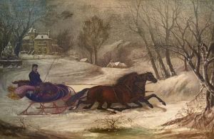 Sleighing In Winter by Thomas Kirby Van Zandt