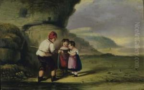 Children On A Beach - view 1