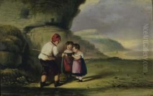 Children On A Beach by William Van Zandt