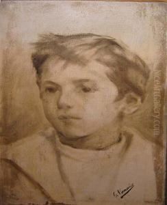 Portrait De Alexis Van Egeren. by Gustave Vanaise