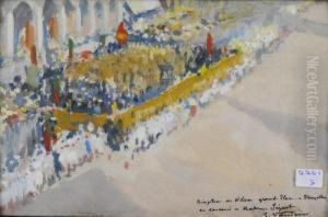 Reception Grand Place A Bruxelles by Gustave Vanaise