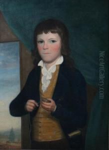 Portrait Of A Young Boy With Spinning Top by John Vanderlyn