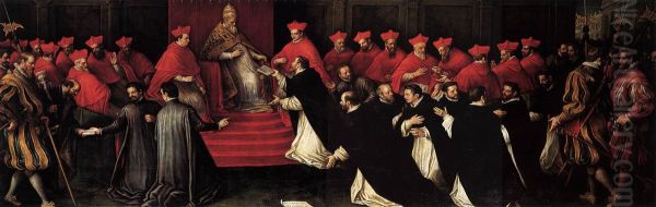 Honorius III Approving the Rule of St Dominic in 1216 - view 1