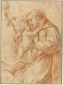 Saint Anthony Of Padua With The Infant Christ by Francesco Vanni