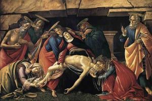 Lamentation over the Dead Christ with Saints c. 1490