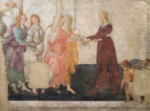 Venus and the Three Graces Presenting Gifts to a Young Woman c. 1484