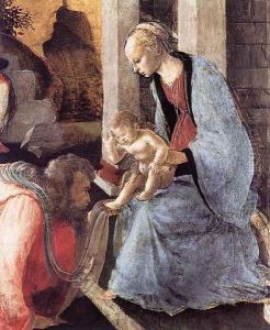 Adoration of the Magi (detail 2) 1465-67 by Sandro Botticelli