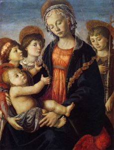 The Virgin and Child with Two Angels and the Young St John the Baptist 1465-70