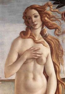 The Birth of Venus (detail 2) c. 1485