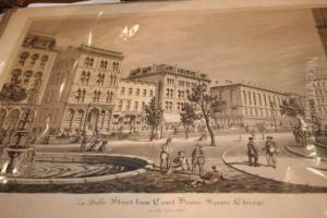 La Salle Street From Court Housesquare, Chicago by Raoul Varin