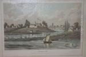 With A View Of Ft. Dearborn And John Kinzie'sresidence