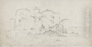 Harlech Castle by Cornelius Varley