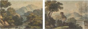 Two Views Of Wales by John Varley