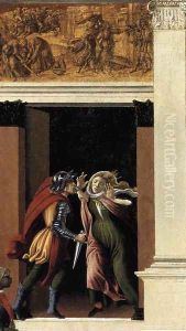 The Story of Lucretia (detail 1) 1496-1504 by Sandro Botticelli