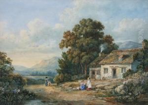 Children Before A Cottage